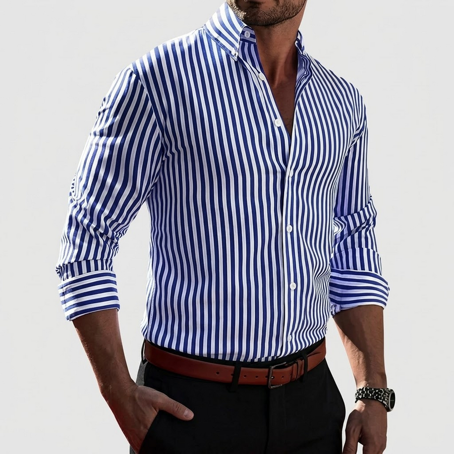L.R ™ Striped Cotton Dress Shirt