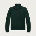 RL Cable-Knit Cashmere Quarter-Zip Jumper