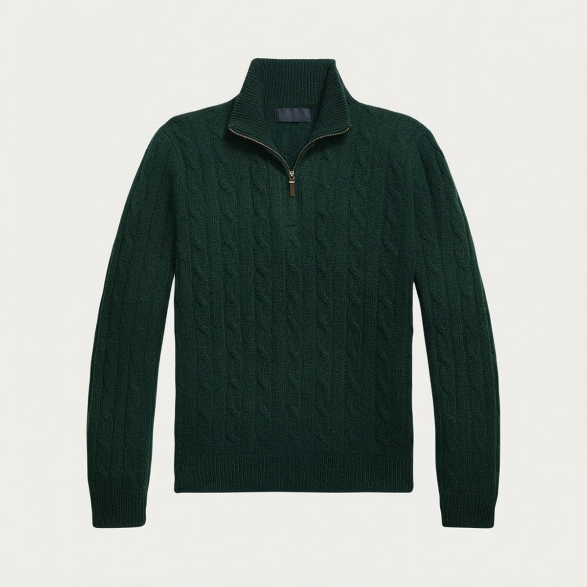 RL Cable-Knit Cashmere Quarter-Zip Jumper